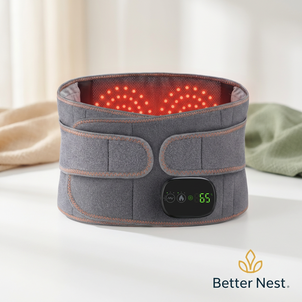 Cordless Heated Back Wrap with Vibration – Adjustable Heat & Portable Relief