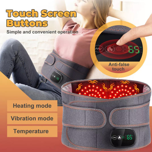 Cordless Heated Back Wrap with Vibration – Adjustable Heat & Portable Relief